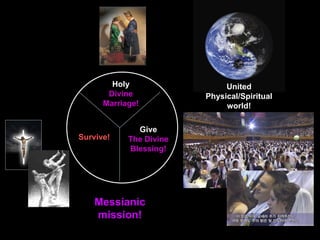 Survive!
Holy
Divine
Marriage!
Give
The Divine
Blessing!
Messianic
mission!
United
Physical/Spiritual
world!
 