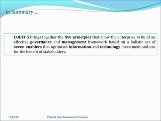 Internal Control & Risk Management Framework | PPT