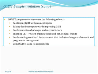 Internal Control & Risk Management Framework | PPT