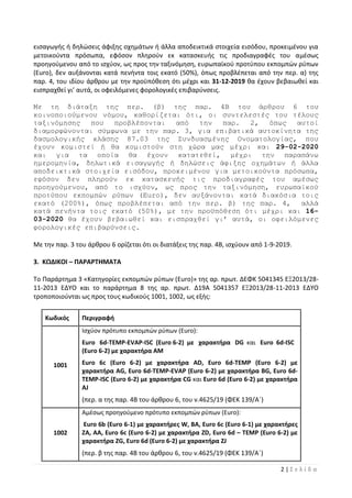 2 | Σ ε λ ί δ α
εισαγωγής ή δηλώσεις άφιξης οχημάτων ή άλλα αποδεικτικά στοιχεία εισόδου, προκειμένου για
μετοικούντα πρόσ...