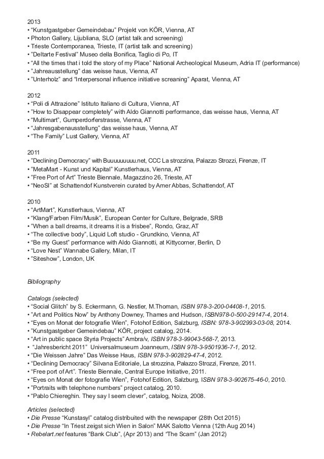 Pablo Chiereghin Works Jan 2016