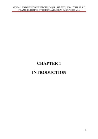 Response 2000 MODAL AND RESPONSE SPECTRUM (IS 18932002) ANALYSIS 0F R.C FRAME ...