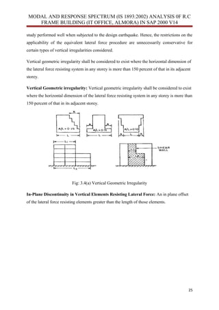 MODAL AND RESPONSE SPECTRUM (IS 18932002) ANALYSIS 0F R.C FRAME ...