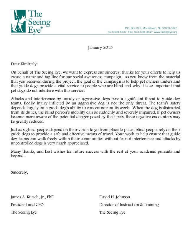 thank you letter monmouth students