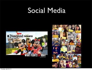 Social Media
Thursday, April 23, 15
 