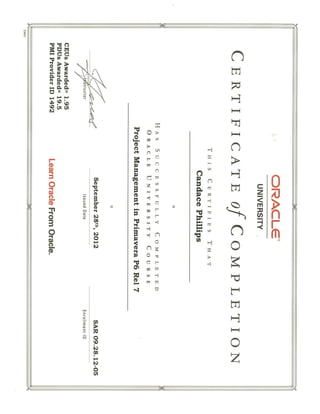 P6 certificate