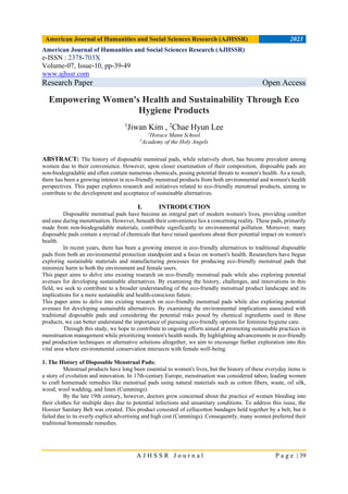 Empowering Women's Health and Sustainability Through Eco Hygiene ...