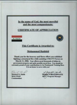 CMATT. Certificate 1