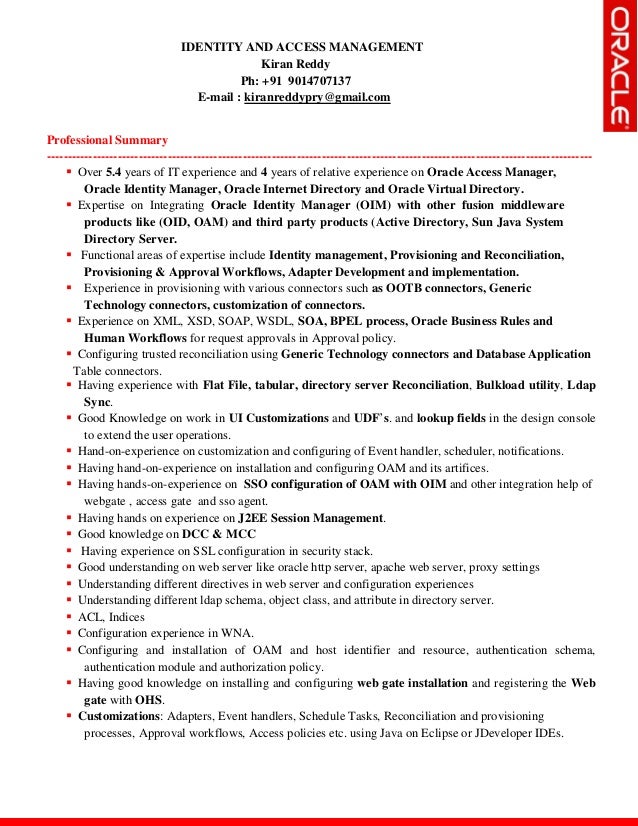 idm resume kiran