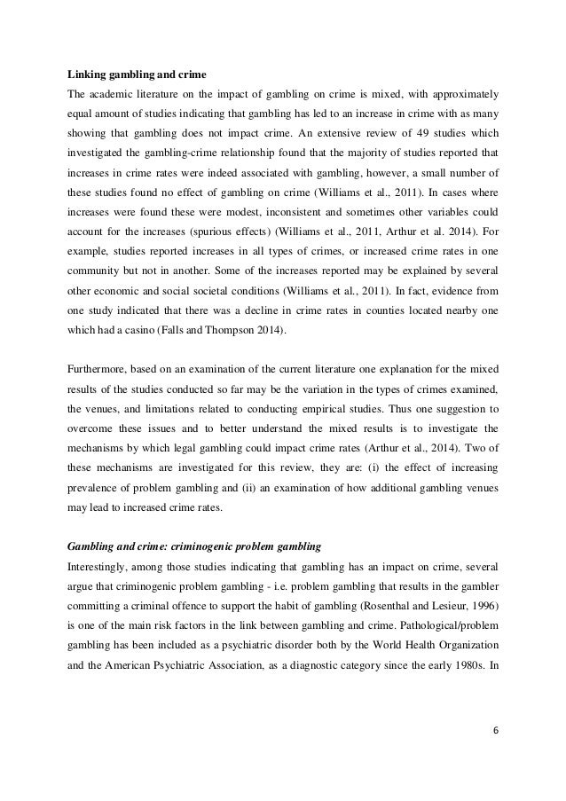 Legalized gambling research papers