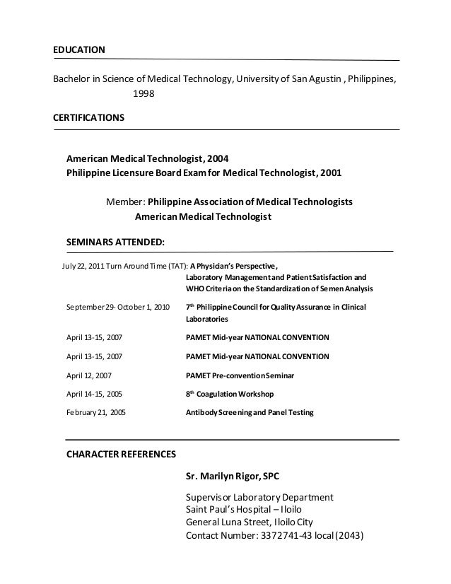 laboratory technician resume sample