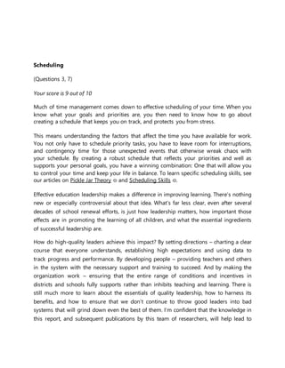 Scheudling Questions case study.. | DOCX