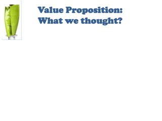 Value Proposition:What we thought?