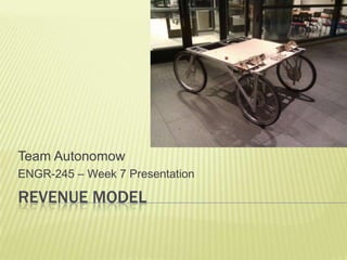 Revenue Model Team Autonomow ENGR-245 – Week 7 Presentation 