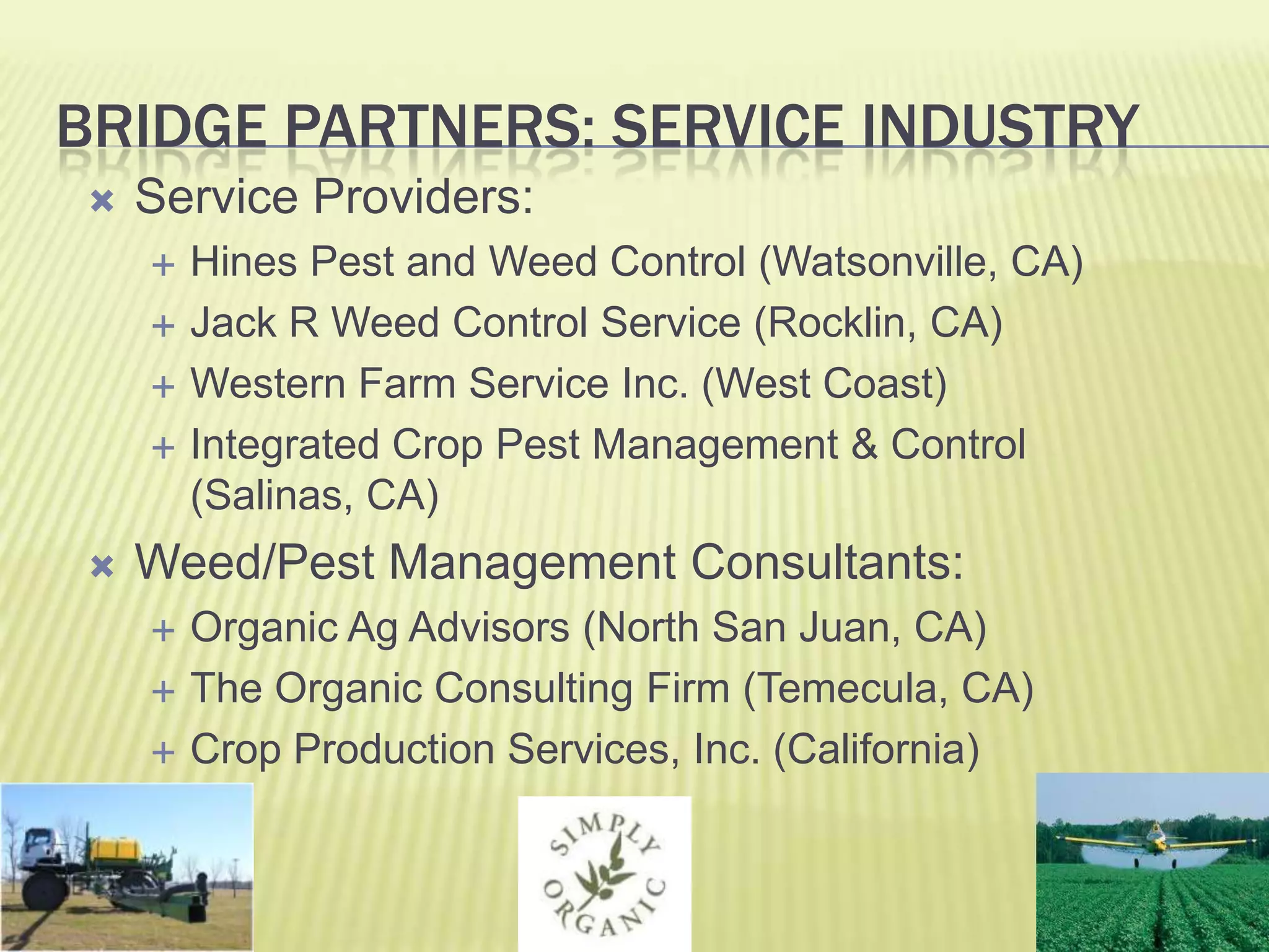 Mid/Large Conventional Farmers