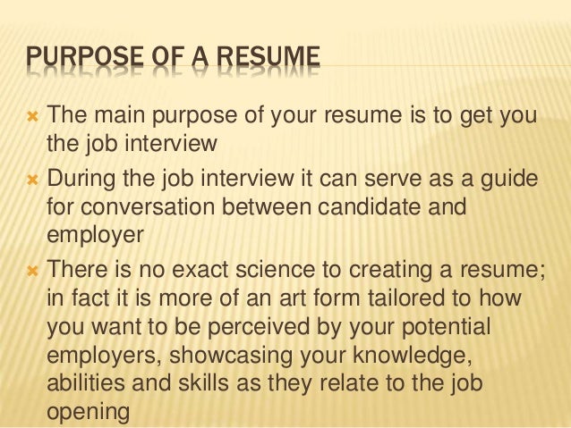 Essential components of a resume
