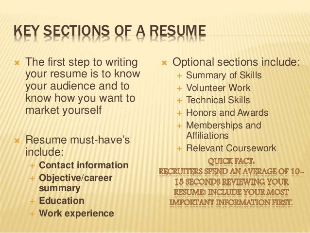 essential elements of resume writing keys to a good resumes