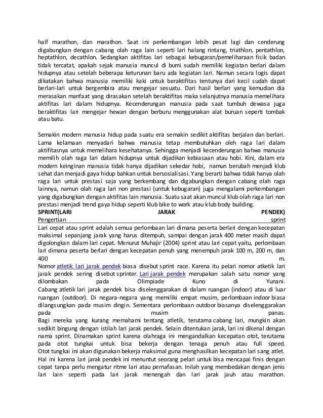 Artikel Olahraga Lari