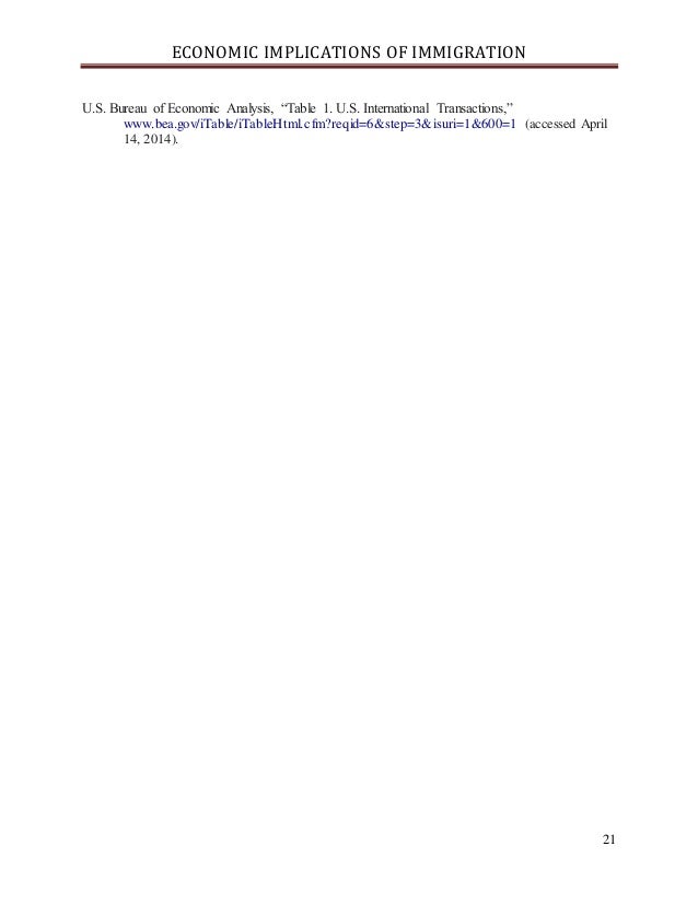Immigration term paper