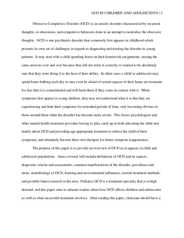 Anxiety disorder research paper introduction