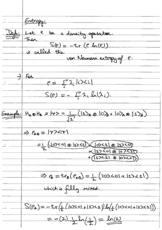 Entanglement Entropy