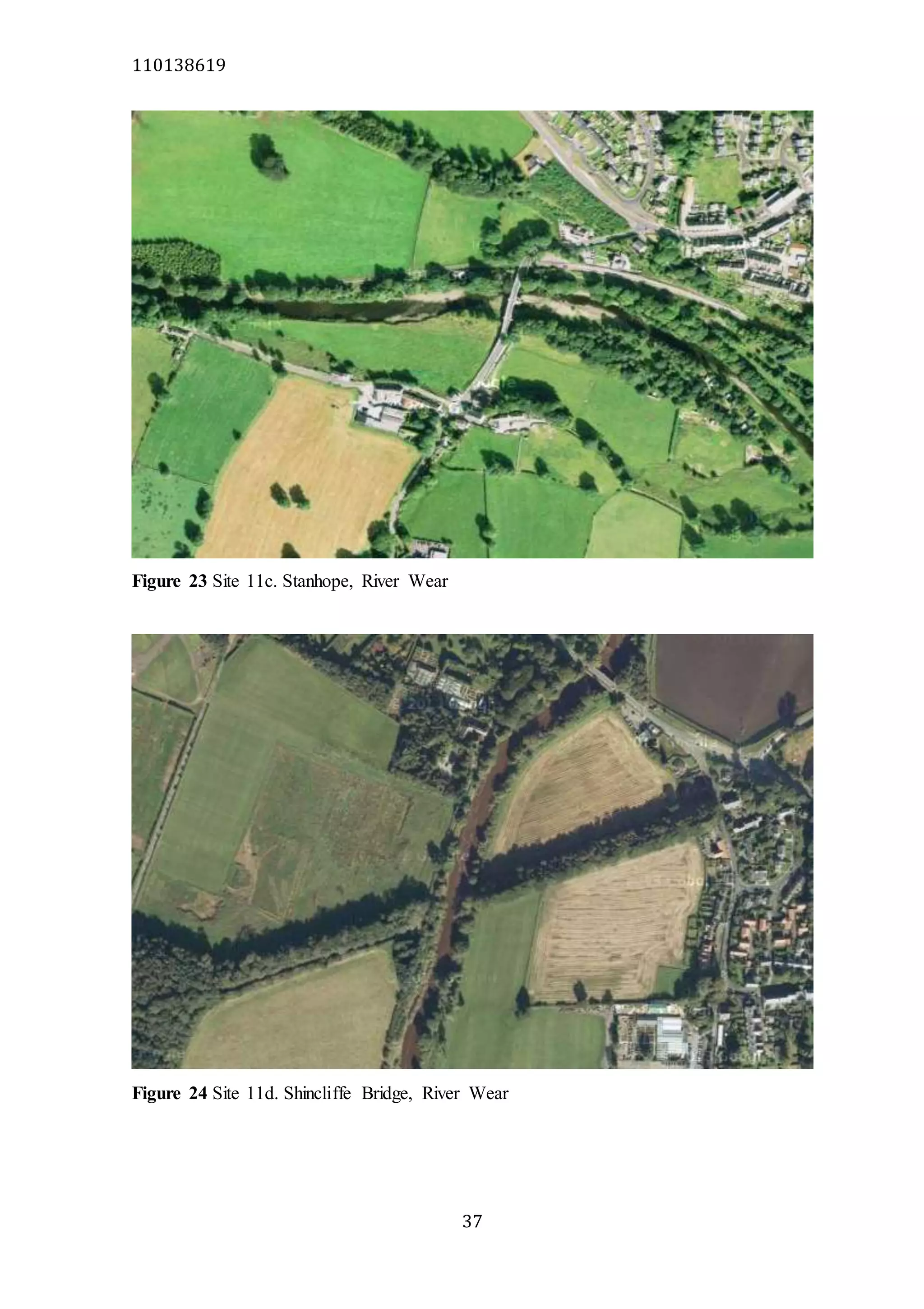 110138619
37
Figure 23 Site 11c. Stanhope, River Wear
Figure 24 Site 11d. Shincliffe Bridge, River Wear
 