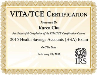 HSA certificate(3)