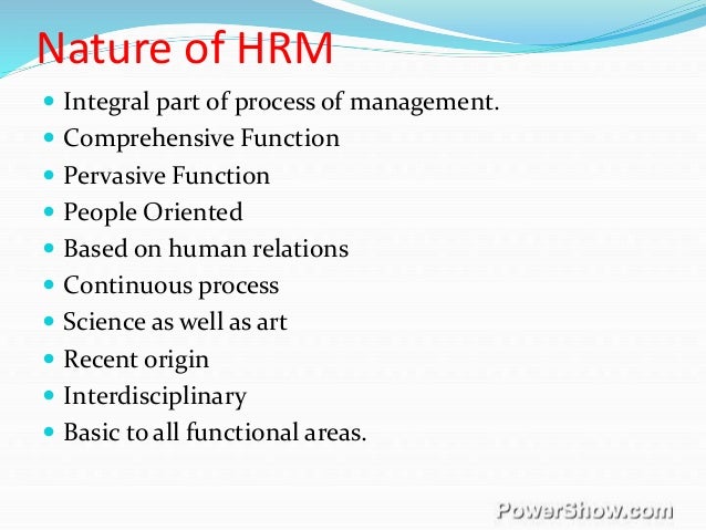 Human Resource Management Nature Scope Objectives And Function Human Resource Management Nature Scope Objectives And Function