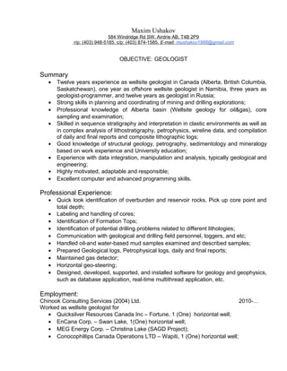 MyResumeGeologist | DOC
