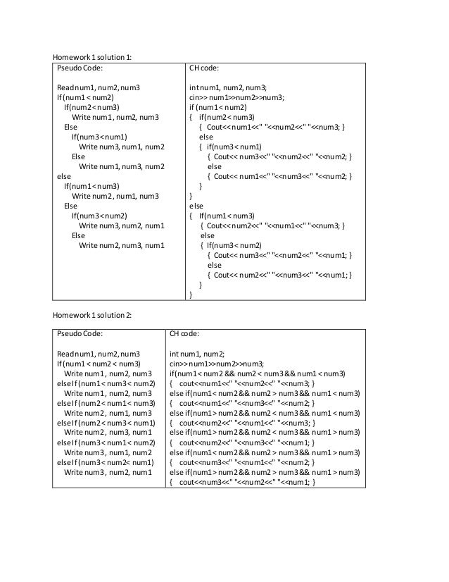 Pseudo code practice problems+ c basics