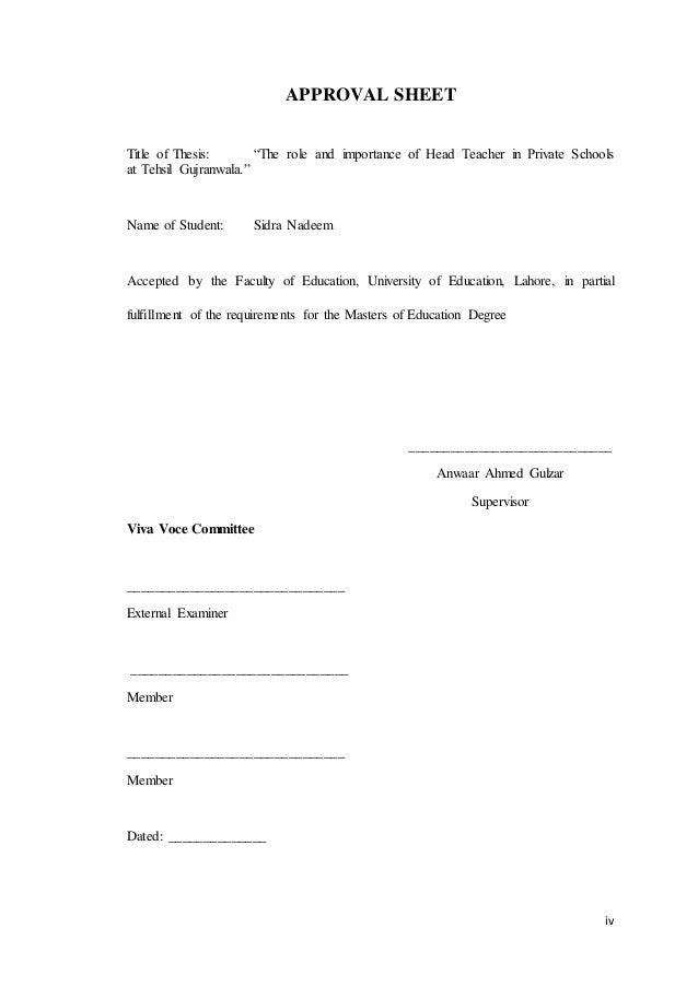 Preliminary pages in research example picture