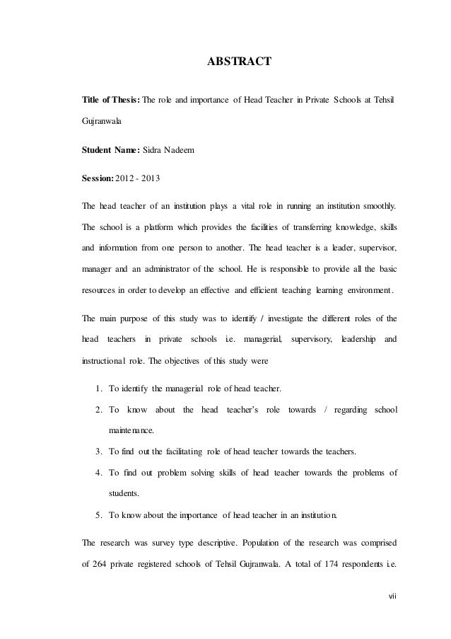 Order of thesis pages