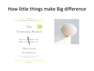 How little things make Big difference 