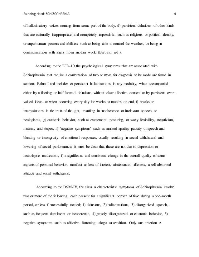 Schizophrenia essay conclusion picture