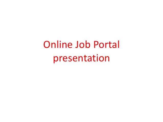 online job portal ppt presentation