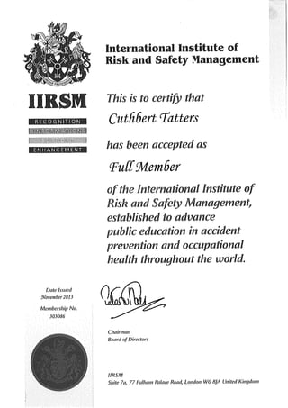 IIRSM Membership 2013