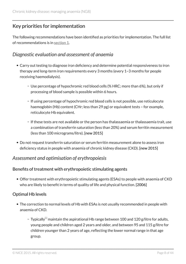 E2 chronic kidney-disease-managing-anaemia- | PDF | Blood Disorders ...