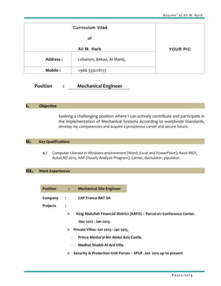 Ali Harb CV | DOC