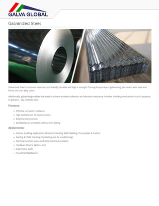 Galvanized Steel Specification