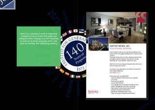 Доверие
Usaldus
Confiança
Povjerenje
Dôvera
Vertrouwen
Luottam
us
Confiance
Bizalom
Fiducia
kepercayaan
Zaufanie
Confianza
Förtroende
Trust
Güven
Ymddiriedolaeth
Pasitikėjimas
Vertrauen
トラスト信
任
Εμπιστοσύνη
1872 -
2012
TRUSTEDFO
R
GENERATI
O
NS
140
Years of
Property
nd the wor
Here is an example of some e-marketing.
Created for Faron Sutaria this page was
designed within indesign and then exported
to work as an email campaign which was
sent out monthly with differening content.
 