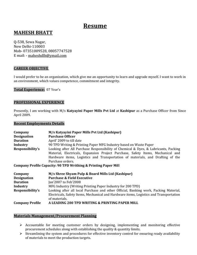 Mahesh_Resume | PDF
