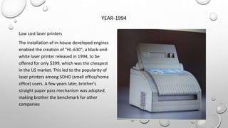 Technology evolution (horizontal & vertical) Brother sewing company | PPTX