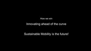 How we win
Innovating ahead of the curve
Sustainable Mobility is the future!
 
