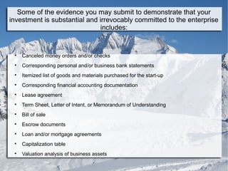 E2 visas - The Treaty Investor Visa | PPT