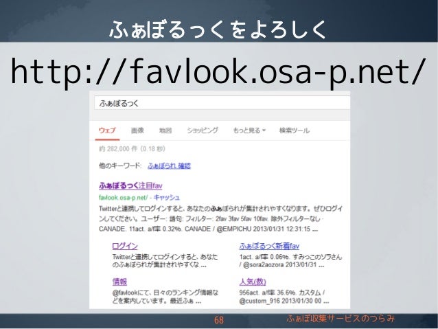 ふぁぼ収集サービスのつらみ ふぁぼ収集サービスのつらみ