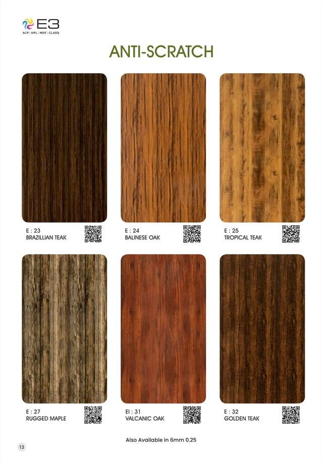 E3 ACP Shade Catalogues - Comprehensive Range of Colors and Finishes | PDF