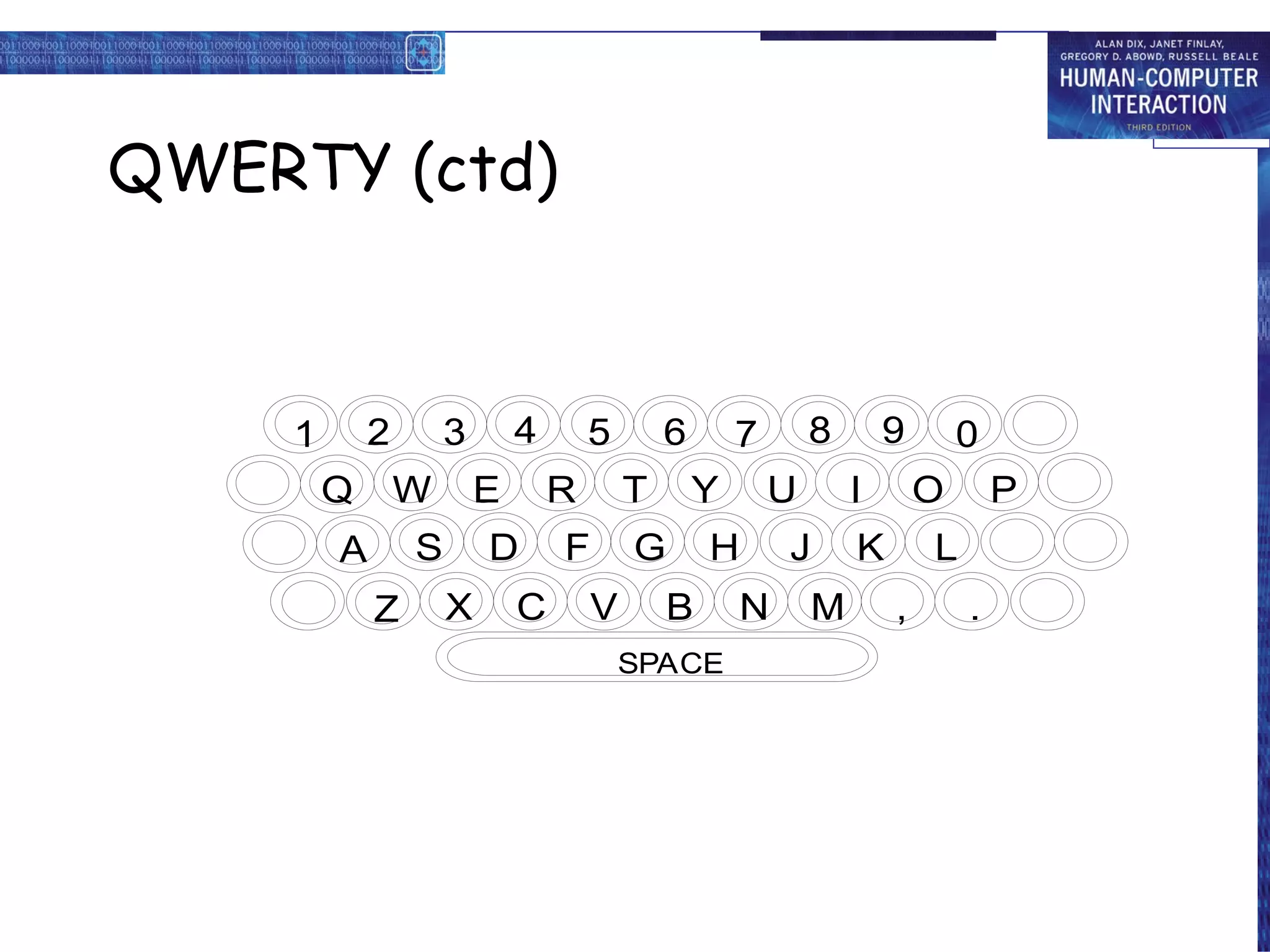 QWERTY (ctd) 