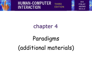 chapter 4 Paradigms (additional materials) 