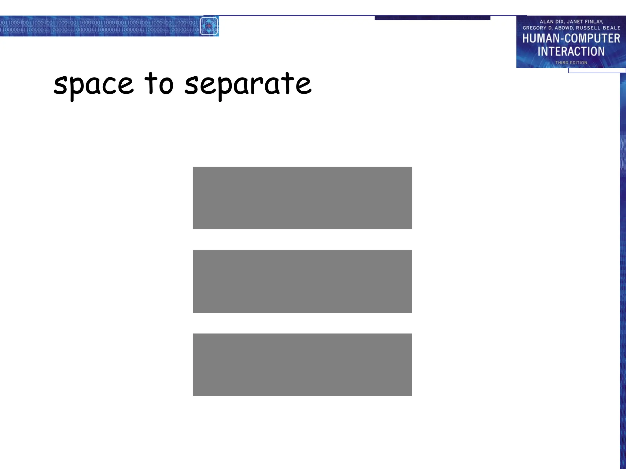 space to separate
 