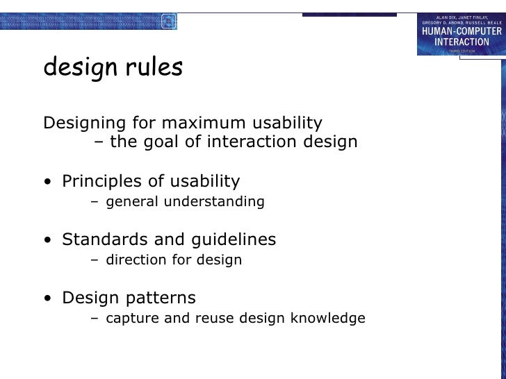 HCI 3e Ch 7 Design rules
